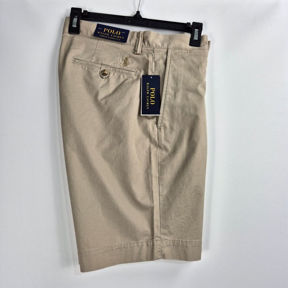 Polo Ralph Lauren Men's Stretch Classic Fit 9" Shorts Size 30 Beige Cotton-Blend - Picture 6 of 12